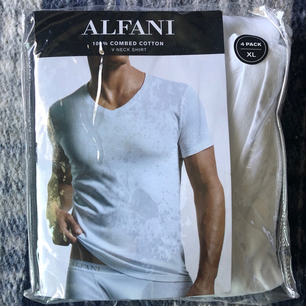 4pack Alfani V neck t-shirts